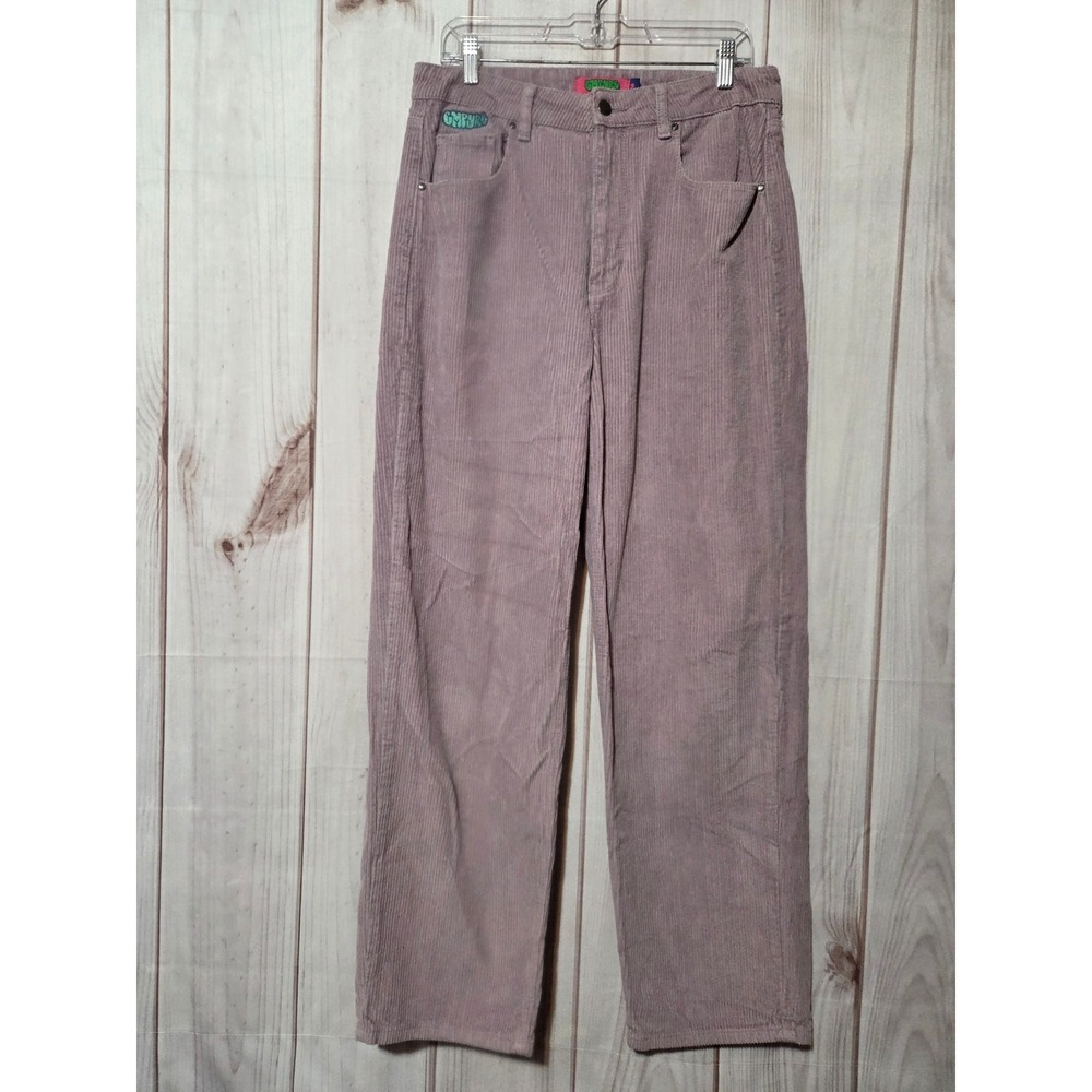 Empyre Tori Corduroy Pant Women 9 Purple High Rise Straight Leg Skate Streetwear